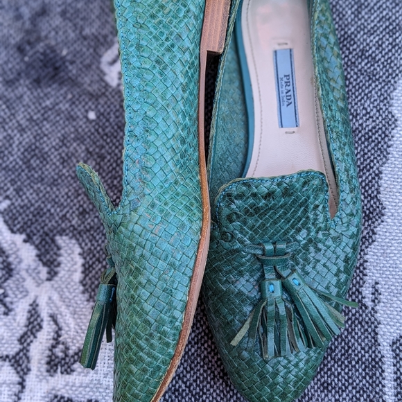 Prada Woven Loafers - Picture 1 of 4